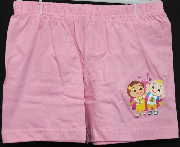 COCOMELON Girl's Pink Short Pyjamas/ Shorty PJs/ Summer PJs in Sizes 1-4 Years