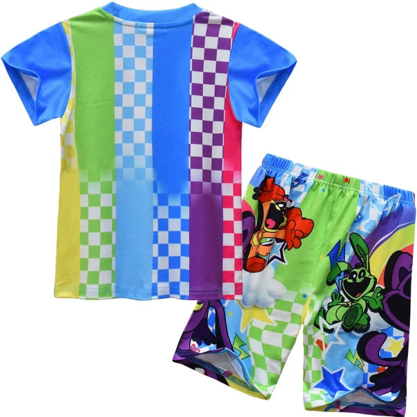 New Children's CatNap Smile Animal Clothing T-shirt Pants Pajama Set Gift