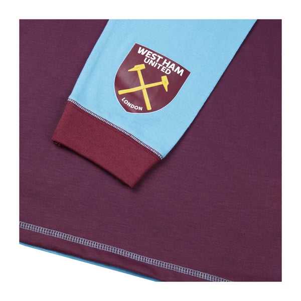 West Ham United FC Boys Pyjamas Football Pjs Set, Official Club Merchandise
