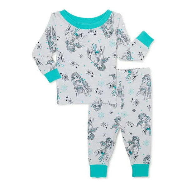 Disney's Frozen Elsa Anna Girls 2pc Fitted Toddler PJ Set 18M, 2T, 3T, 5T NWT