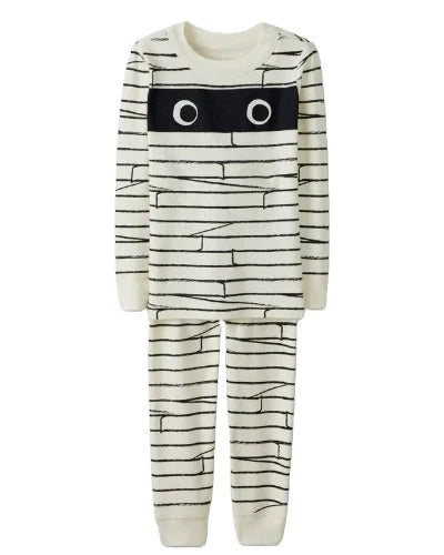 Hanna Andersson Kids Long Sleeve Printed Long John Pyjama Set- Mischievous Mummy
