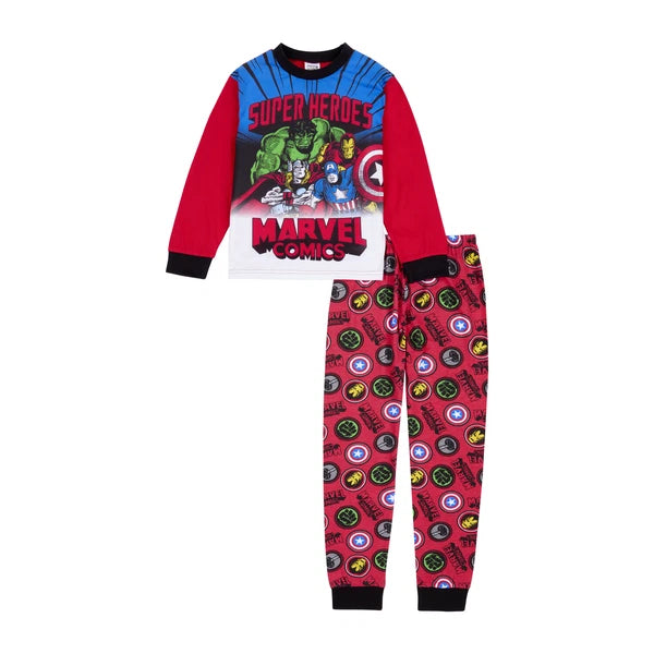 Marvel Comics Boys Pyjamas Pjs,Incredible Hulk Iron Man Thor Captain America Pjs