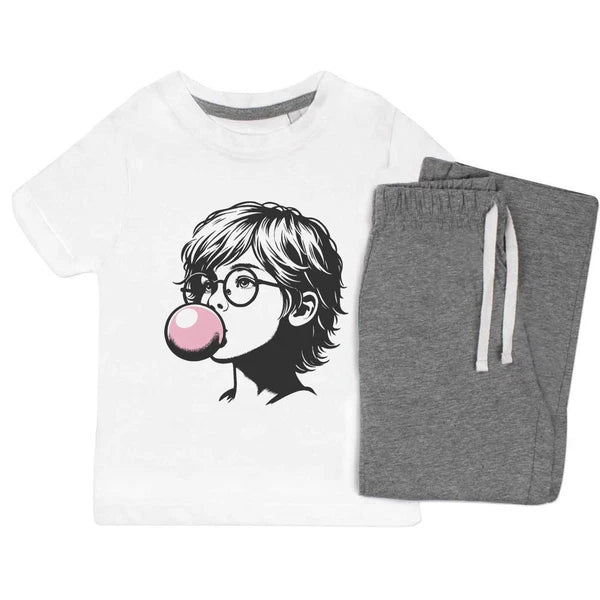 'Bubble Gum Girl' Kids Nightwear / Pyjama Set (KP048332)
