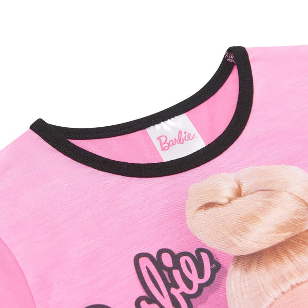 Official Girls Barbie Pyjamas Barbie Doll Set PJs 3 to 10 years Old