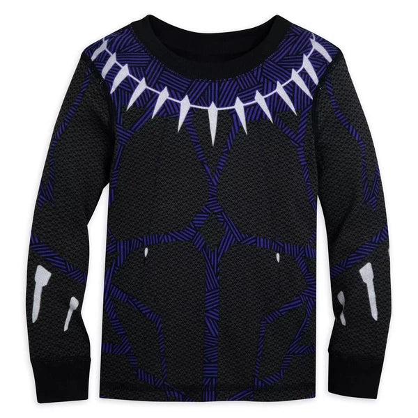 MARVEL BLACK PANTHER COSTUME PAJAMAS FOR BOYS NWT SIZES 3,4,5,6,7,8,10