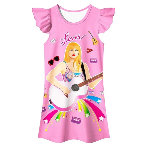 New Children's Singer 1989 T-shirt Pants Pajama Set Pajama Evening Dress