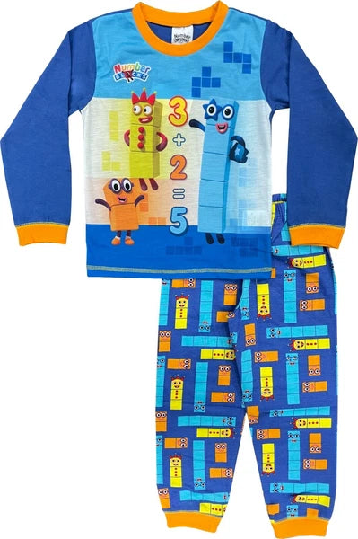 Numberblocks Boys Pyjamas Pjs Set, Ages 3 to 8 Years Old, Official Merchandise