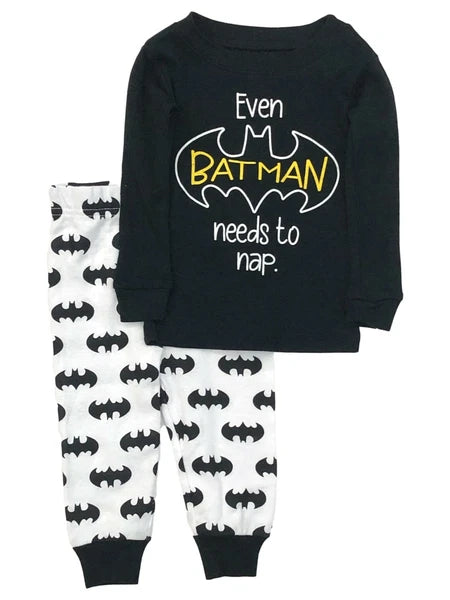 DC Comics Infant Boys Even Batman Needs To Nap Cotton Pajamas Baby Sleep Set