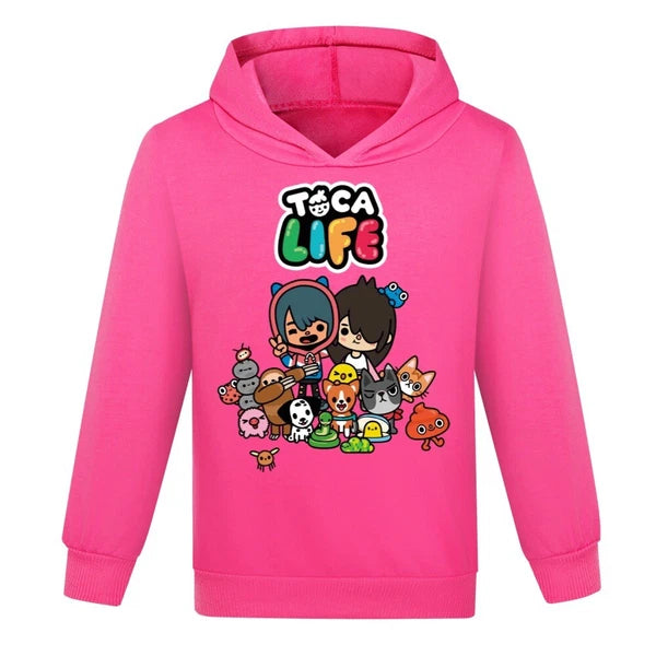 Children's TOCA LIFE T-shirt Hoodie Pants Sports Set Sleepwear Birthday Gift