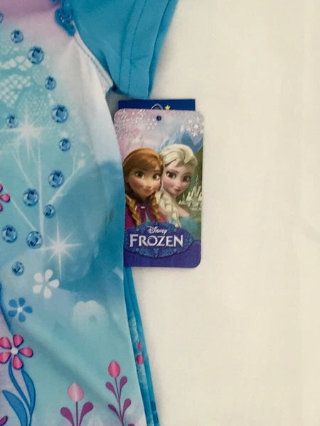 Disney Frozen Blue Elsa 2 Piece Summer Pajama Set Short Sleeve Silky