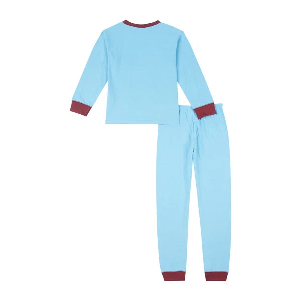 West Ham United FC Boys Pyjamas Football Pjs Set, Official Club Merchandise