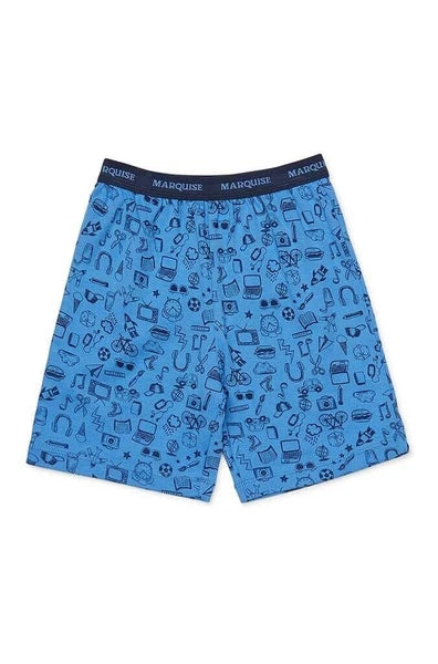 Boys Size 1 Marquise Grey Head Phones Summer Short Sleeve Cotton Pyjama Set