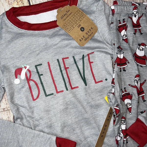 Rae Dunn Family Christmas Pajamas Kids Santa Believe Holiday NEW