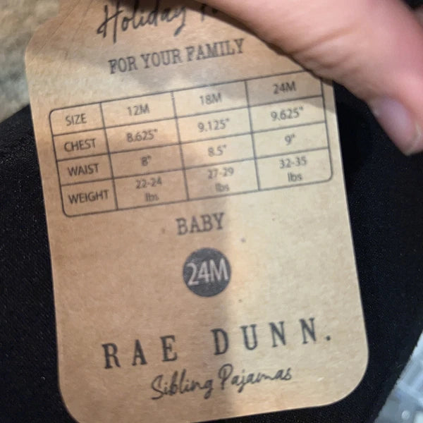 Rae Dunn Family Christmas Pajamas Kids Santa Believe Holiday NEW