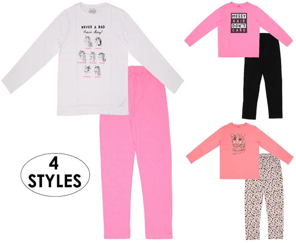 GIRLS PYJAMAS NIGHTWEAR EX UK STORE 2PC PJ SETS 7 8 9 10 11 12 13 14 15 YEARS