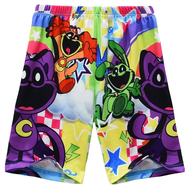 New Children's CatNap Smile Animal Clothing T-shirt Pants Pajama Set Gift