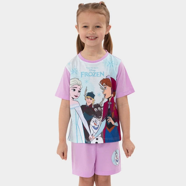 Disney Frozen Short Pyjamas | Disney Nightwear for Girls | Anna and Elsa Pjs