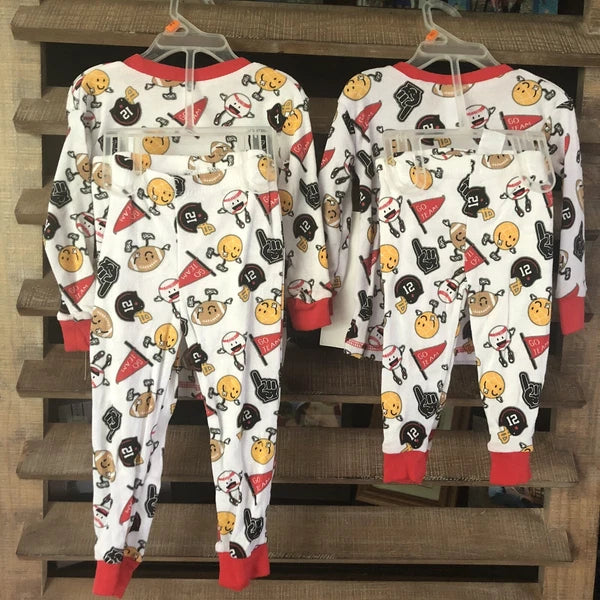 Swiggles Boys Sports Theme Emoji Pajama Sets Snug Fit Long Sleeve/Pants CR-27-28