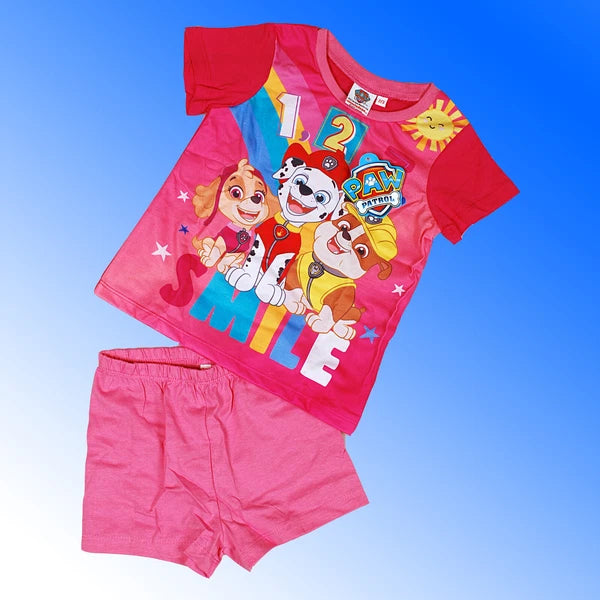 Paw Patrol Pyjamas GIRLS Short Age 18 Months 2 3 4 5 Years Shortie Summer