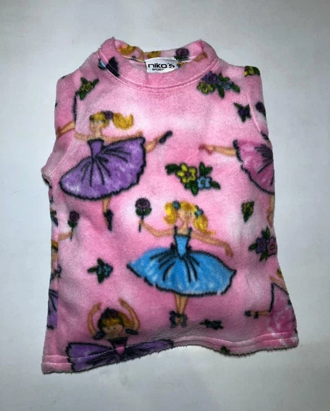 Zoofleece Ballet Dancer Flower Cinderella Pink Girls Kids Pajama PJ Fleece Set