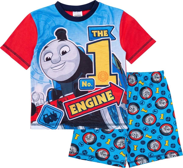 Thomas The Tank Engine Boys Pyjamas, Short Summer Pjs, Official Merchandise