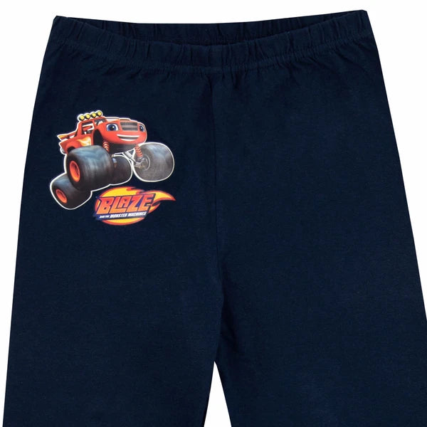 Boys Blaze and the Monster Machines Pyjamas Matching PJs Nightwear Set Navy Blue