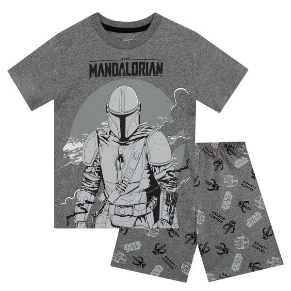 Boys Star Wars Pyjamas | Kids The Mandalorian Short Pyjamas | Kids Mando PJs