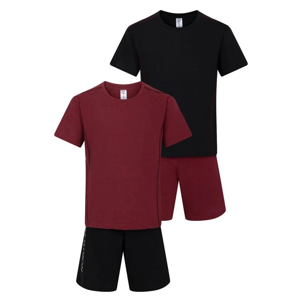 Boys 2 Pack Short Pyjamas Nightwear PJ Sets Twin Pack 9 to 16 Years #NorthEast