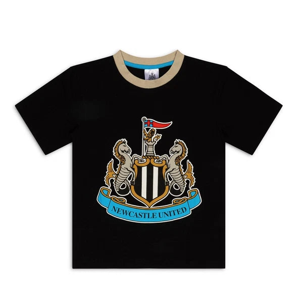 Newcastle United F.C Boys Short Pyjamas 100% Cotton PJs Official Merchandise