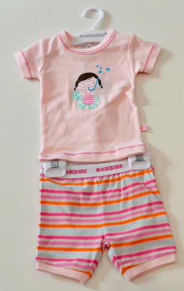 Marquise Girls Printed Pyjama Sets - SIZE - 0 & 00 - NEW