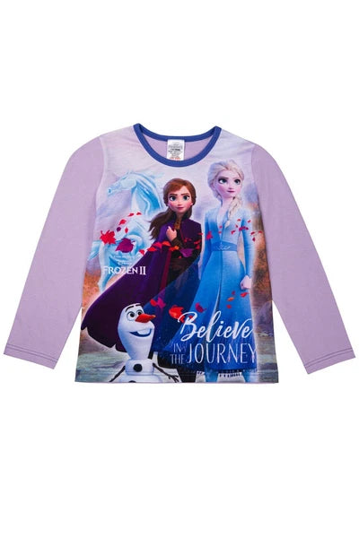 Official Girls Disney Frozen II Pyjama Anna Elsa Olaf Premium PJs Sleepsuit Set