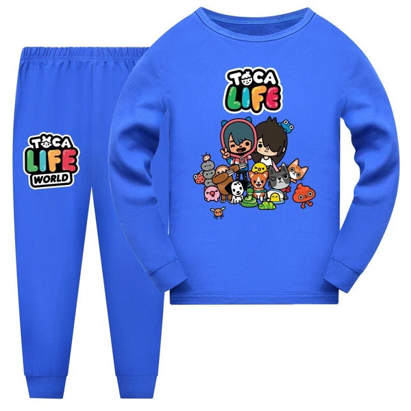Children's TOCA LIFE T-shirt Hoodie Pants Sports Set Sleepwear Birthday Gift
