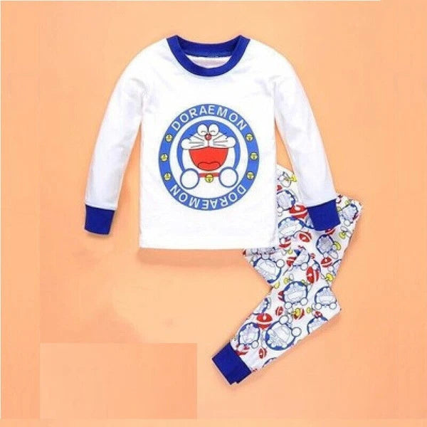 2Pcs Kids Boys Girls Super Mario Long Sleeve Pyjamas Set T-Shirt Shorts Age 1-7Y
