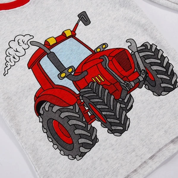 Kids Boys 2PCS Long Sleeve Pajamas  Set Monster Truck Pjs Cotton Sleepwear 3-12Y