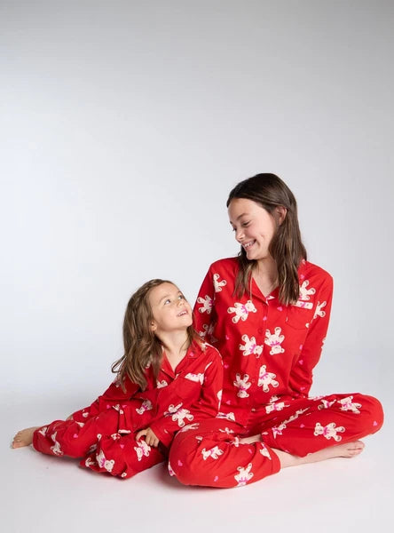 Boux Avenue Pyjama Set Girls Teddy Bear Fleece Kids Cute Nightwear PJ with Bag