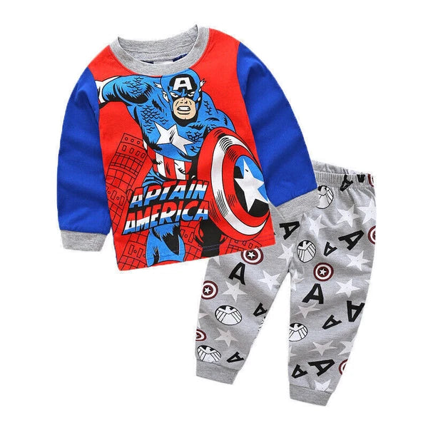 2Pcs Kids Boys Girls Super Mario Long Sleeve Pyjamas Set T-Shirt Shorts Age 1-7Y