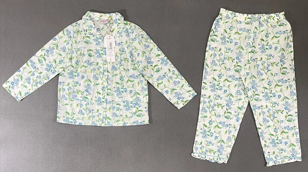 Cath Kidston Girls Light Forget Me Not Long Sleeve Woven PJs RRP £30