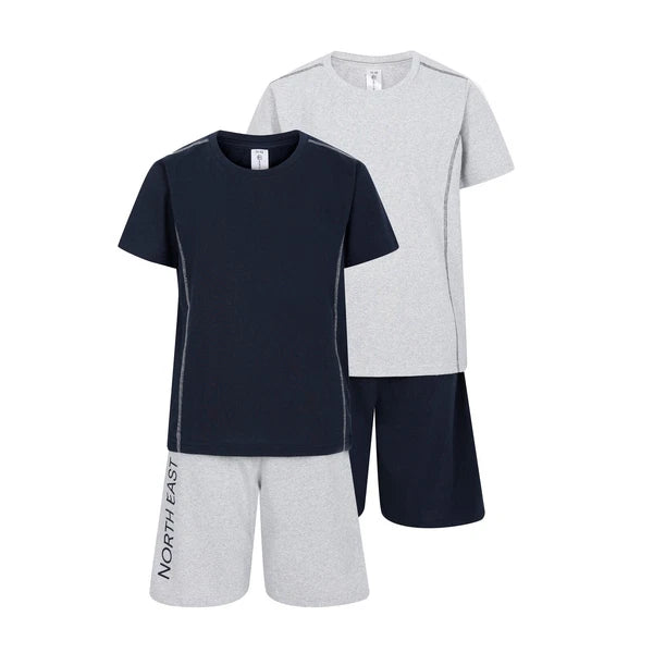Boys 2 Pack Short Pyjamas Nightwear PJ Sets Twin Pack 9 to 16 Years #NorthEast