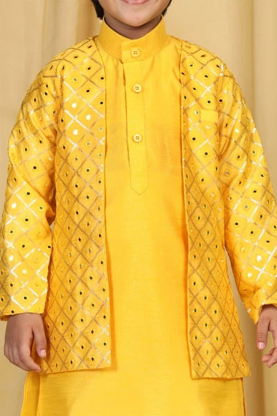 Indian Wear Kurta Pajama Boys Kids Sherwani Set For Boys