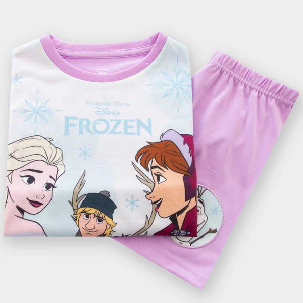 Disney Frozen Short Pyjamas | Disney Nightwear for Girls | Anna and Elsa Pjs