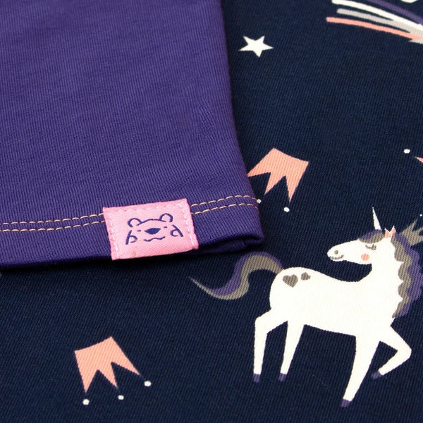 Unicorn Snuggle Fit Pyjamas 3 4 5 6 7 8 9 10 11 12 Years PJs Nightwear Black