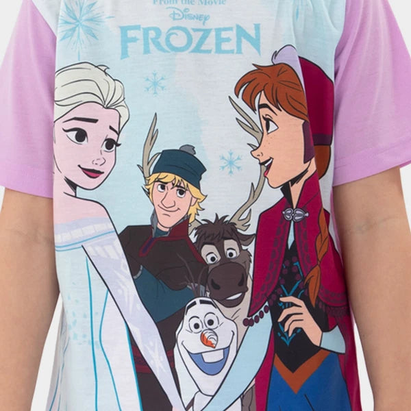 Disney Frozen Short Pyjamas | Disney Nightwear for Girls | Anna and Elsa Pjs