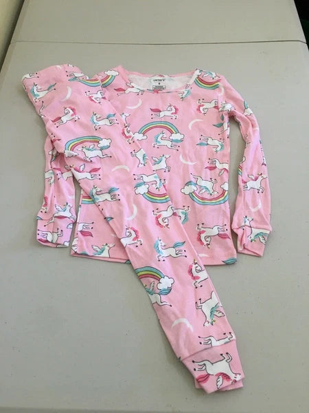New Carter's Unicorn Rainbow Pajama Set Girls Snug Fit many sizes Toddler