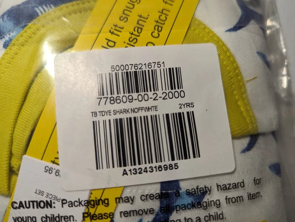 Baby Gap PJ Set 2 Piece Brand New Shark Design Long Sleeve and Pant