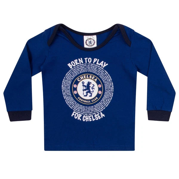 Chelsea Baby Pyjamas Long Boys Kids Official Football Gift