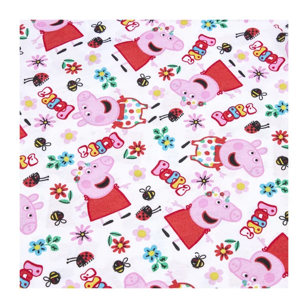 Peppa Pig Girls Pyjamas AOP Pjs Set, Official Peppa Pig Nightwear Merchandise