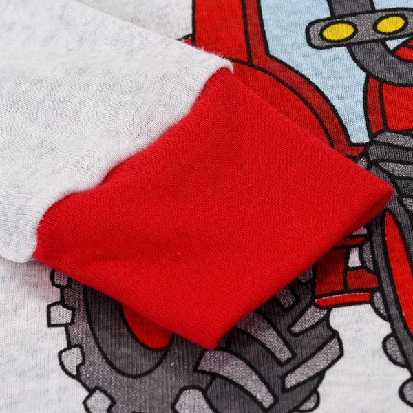 Kids Boys 2PCS Long Sleeve Pajamas  Set Monster Truck Pjs Cotton Sleepwear 3-12Y