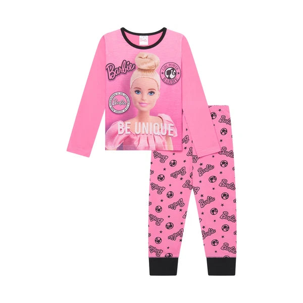 Official Girls Barbie Pyjamas Barbie Doll Set PJs 3 to 10 years Old