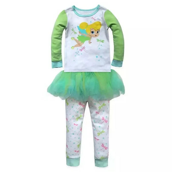Disney Store Tinker Bell PJ Pals & Tutu Set Girl's Pajamas Sleepwear  PJ's NEW