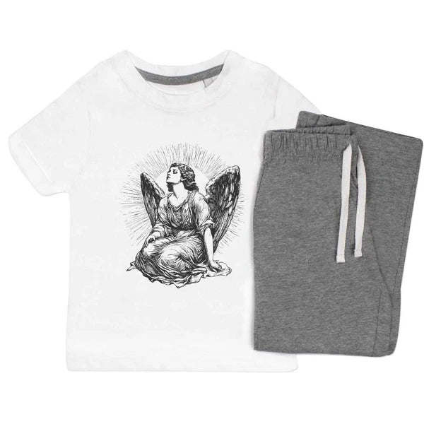 'Angel Sitting' Kids Nightwear / Pyjama Set (KP049221)